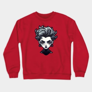 Short hair goth girl Crewneck Sweatshirt